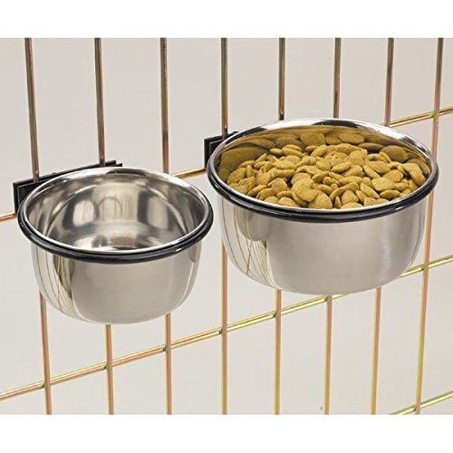 Pro Select Classic Stainless Steel Bolt On Coop Cup Bowls for Dogs - Five Sizes to Choose (8 Ounces) - size: 8 Ounces