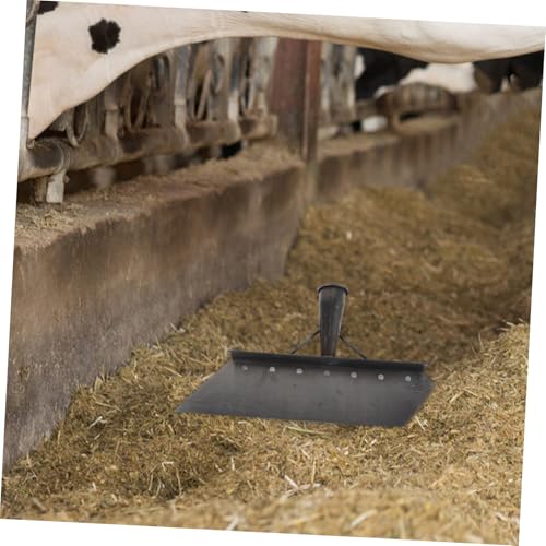Heavy Duty Manganese Steel Livestock Manure Scraper Shovel for Barn Cleaning 38cm Metal Feces Scraper Tool for Farm and Poultry Waste Removal