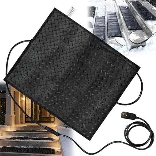 30'' x 30'' Snow Melting Mats Outdoor, Heated Snow Melting Mats, Electric Ice Melting Mats For Winter Snow Removal,Driveway Heating Mat For Snow,Heated Walkway Mats Outdoor With With 10ft Power Cord - size: 30'' x 30''