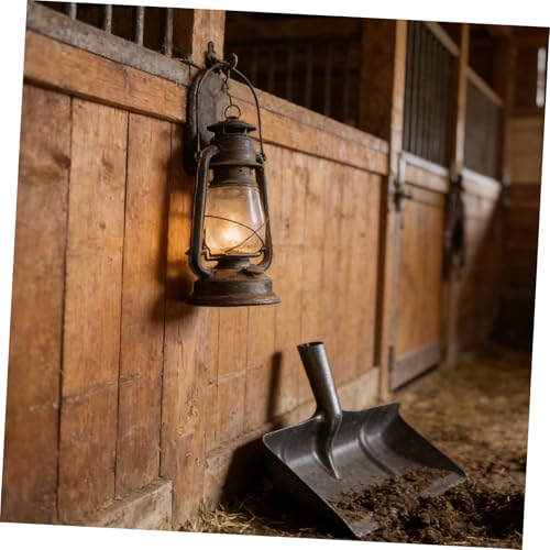 Toyvian Manual Livestock Manure Scraper Shovel with Manganese Steel Head for Easy Care and Ergonomic Comfort in Farm Settings and Stables