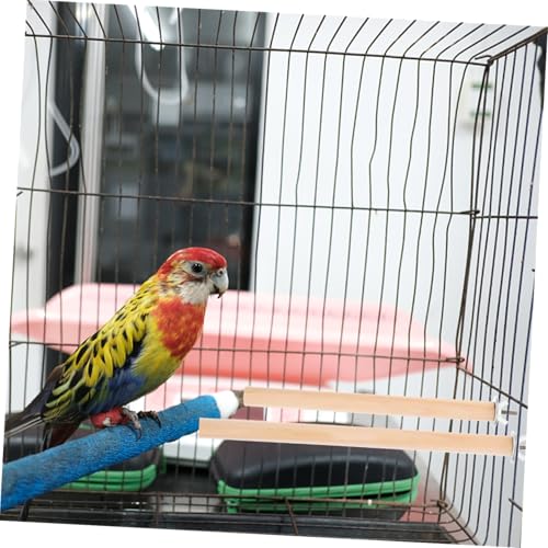 4pcs Parakeet Perch Thickened Wooden Bird Stand for Parrots Stable and Secure Bird Cage Accessories Enhances Comfort and Aesthetic Appeal
