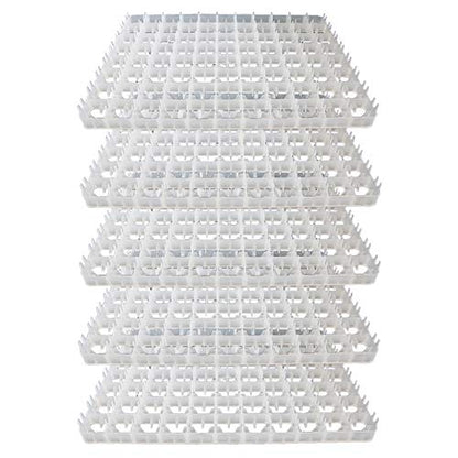 5Pcs 88 Eggs Incubator Tray, Portable Chicken Trays Shipping Carton Poultry Flat Incubator Tray Rooster Supplies, Chicken Egg Hatcher Storage Container for Farms, Homes, Restaurants
