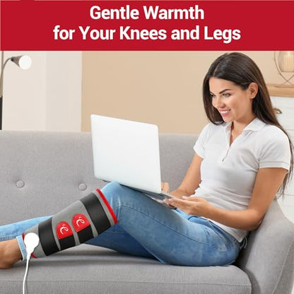 Comfytemp Leg Heating Pad, FSA Eligible Items Only List Wearable Heat Pad for Leg and Calf, HSA Electric Heat Wrap for Knee/Arm/Hamstring Soothing Warmth, Birthday Gifts for Women Wife Mom Her (S/M) - size: Small