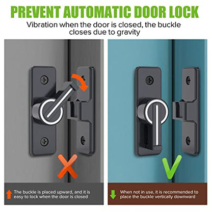 Barn Door Lock Hardware, Heavy Duty 90 Degree Flip Latch Privacy Lock, Zinc Alloy Sliding Barn Door Latch for Bathroom, Bedroom, Closet, Garage, Shed and Gate (Luminous-2PCS) - color: Luminous-2PCS