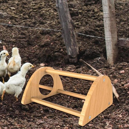 Chick Perch - Mini Wood Roosting Bar with Mirror for Chickens, Interactive Rooster Training Toy and Chicken Play Accessory for Coop, Encouraging Exercise, Balance, Socialization, and Engagement