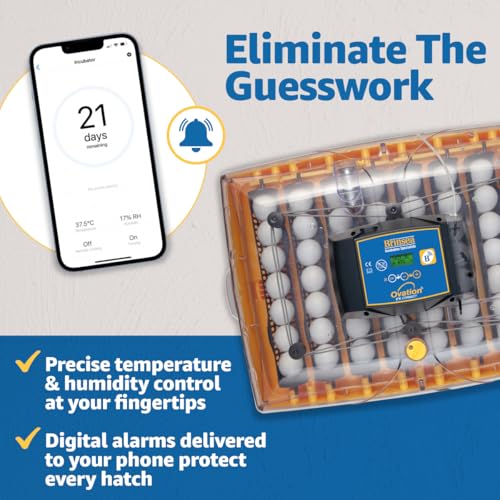 Brinsea Ovation 56 EX Connect App Controlled Egg Incubator with Automatic Egg Turning and Humidity Control for Hatching 56 Chicken, Duck, Other Eggs, Precision App-Driven Digital Controls and Alarms - style: Connected