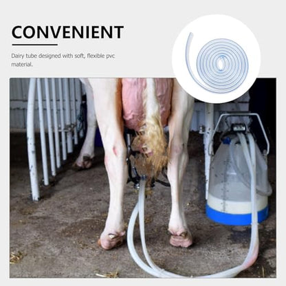 SEWACC Pvc Milking Tube Replacement for Cow Milking Machine Food Grade Milk Hose with Gentle Contact Supports Daily Hygiene for Dairy Parlour