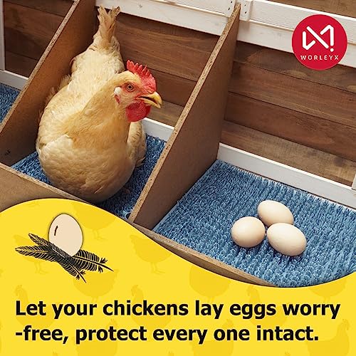 2-Pack Washable Chicken Nesting Pads for Laying Eggs, Nesting Box Pads, Coop Accessories - size: 2PCS