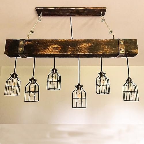 Pack of 2 Industrial Adjustable Light Fixture Lamp Guard, DIY Metal Wire Cage Light Fixture Lamp Cage Guard, Upgrade Black Hanging Pendant Light Bulb Cage - color: 2-pack