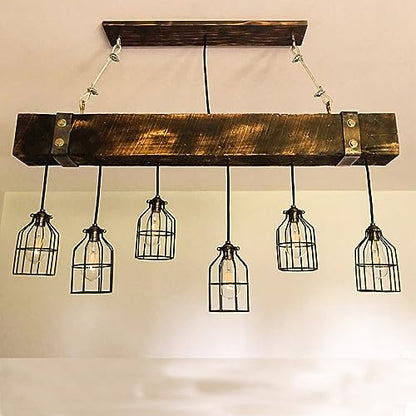 Pack of 2 Industrial Adjustable Light Fixture Lamp Guard, DIY Metal Wire Cage Light Fixture Lamp Cage Guard, Upgrade Black Hanging Pendant Light Bulb Cage - color: 2-pack