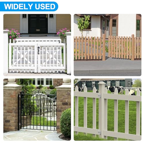 Wall Mount Gate Hinges with 5/8 Hinge Pin,Gate Hinges Heavy Duty for Farm Gates,Chain Link Fence Gate Hinge,Capacity up to 600lbs(Screws Not Included)- 4Pack (8pcs) - size: 4 Pack (8 pcs)