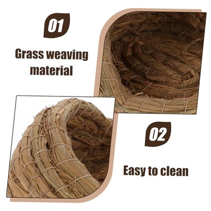 Milisten 2pcs Small Pet Sleeping House Woven Chicken Nesting Box Egg Laying Coop