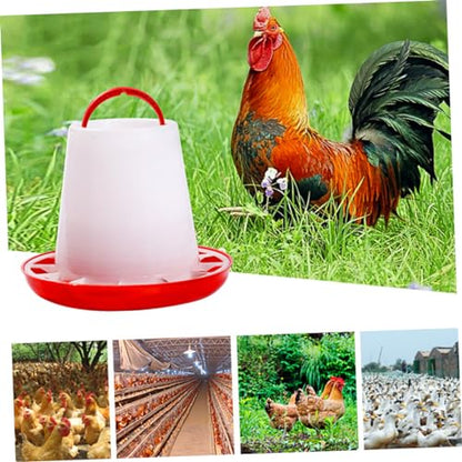 Chicken Feeder No Waste Feeder Cover Automatic Chicken Feeding Bowl for Hens 1pc