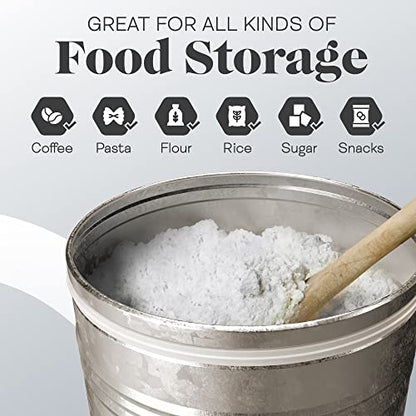 Amici Home Farmhouse Galvanized Canister | Dry Food Storage Container | Airtight Lid | 76 Oz Capacity | Farmhouse Décor | Rustic Metal Canister for Kitchen Countertop