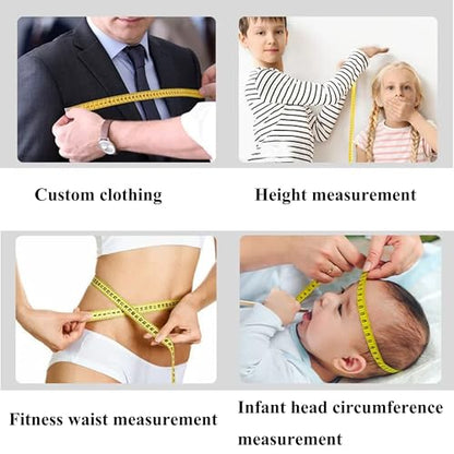 Soft Tape Measure Double Scale Measuring Tape Body Sewing Flexible Tailor Craft Vinyl Ruler for Weight Loss Medical Body Measurement, Has Centimetre Scale on Reverse Side (2pcs Blue -60 inch) - color: 2pcs Blue -60 inch