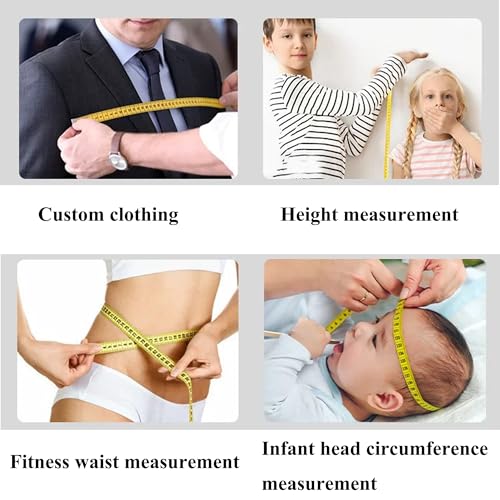 2pcs Soft Tape Measure Double Scale Measuring Tape Body Sewing Flexible Tailor Craft Vinyl Ruler for Weight Loss Medical Body Measurement, Has Centimetre Scale on Reverse Side 60-inch Pink - color: 2pcs Pink-60 inch