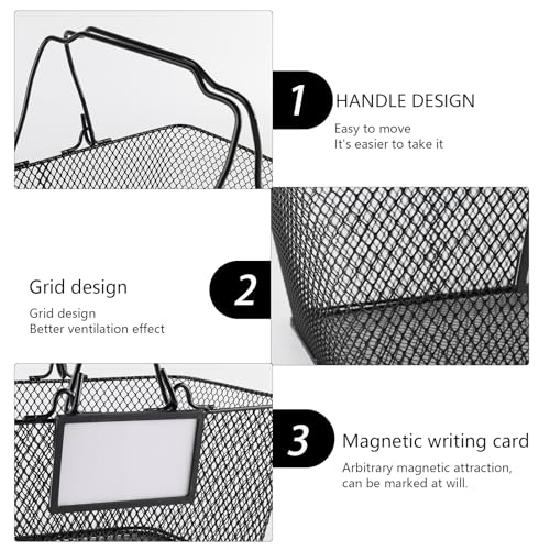 Garden Harvest Basket,Metal Wire Storage Basket with Handle,Large Food Baskets,Garden Baskets for Gathering Vegetables,Fruits,Kitchen,Picnic,Black