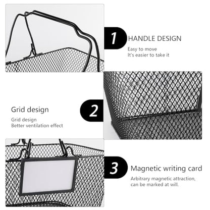 Garden Harvest Basket,Metal Wire Storage Basket with Handle,Large Food Baskets,Garden Baskets for Gathering Vegetables,Fruits,Kitchen,Picnic,Black