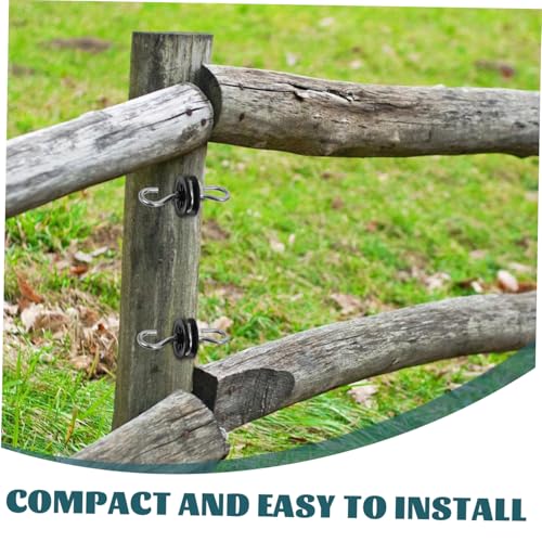 MERRYHAPY 4pcs Electric Fence Insulators for Cattle and Ranch Fencing Weather Resistant Screw-in Gate Handle Dual Easy Installation for Secure Livestock Safety