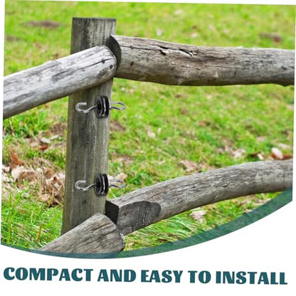 MERRYHAPY 4pcs Electric Fence Insulators for Cattle and Ranch Fencing Weather Resistant Screw-in Gate Handle Dual Easy Installation for Secure Livestock Safety
