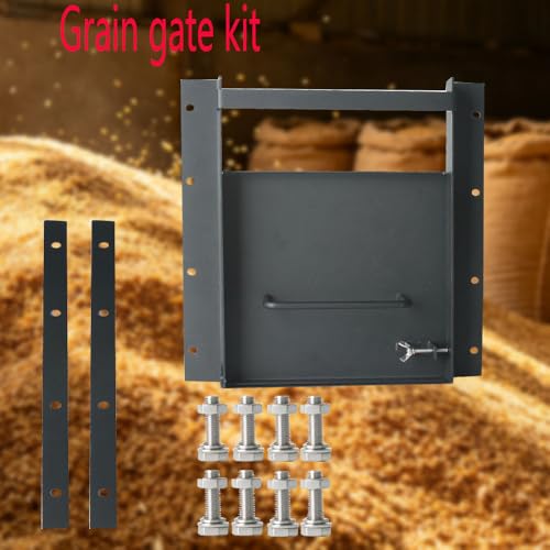 Heavy Duty Sliding Grain Gate,Sliding Gate,9 inch x 9 inch Farm Gate,Sliding Grain Gate for IBC Tote (Black) - color: Black
