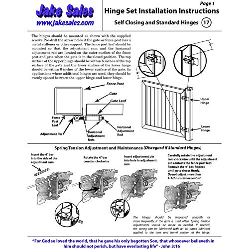 Vinyl Fence Hardware Kit - Black Gate Hinges & Latch for PVC Fencing - size: Black - Each