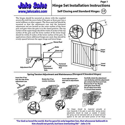Vinyl Fence Hardware Kit - Black Gate Hinges & Latch for PVC Fencing - size: Black - Each