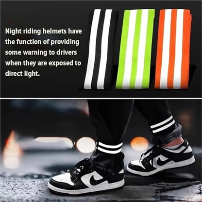 30 Pcs Bicycle Reflective Leg Straps Mountain Bike Pants Cuffs, Night Running Safety Warning Gear, Windproof Cycling Accessorie - color: Green