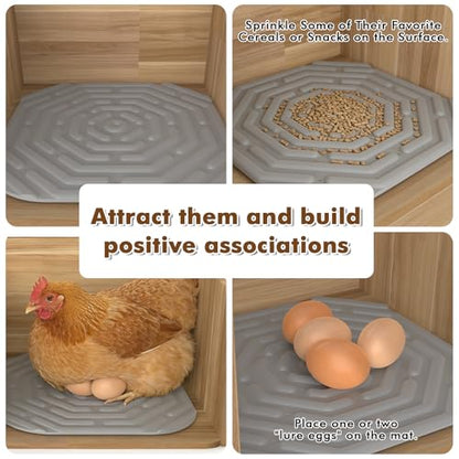 Washable Chicken Nesting Pads for Laying Eggs Nesting Pads for Chicken Coop Nesting Chickens Durable Chicken Bedding for Coop, Poultry Nest Box Pads for Chickens,4 Pcs