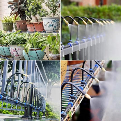 360° Adjustable Drip Irrigation System - 66FT Compatible 1/4" Irrigation System, Garden Watering Atomizing System with 20pcs Nozzles, Greenhouse Accessories for Yard, Lawn, Plants, Garden (66Ft) - size: 66Ft