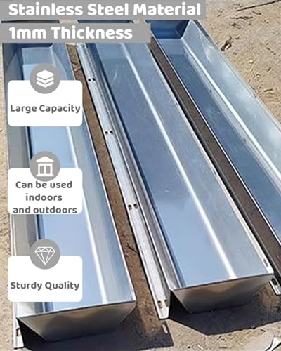 Pig Hog Feeders for Outside Heavy Duty, Piglet Livestock Feeder Trough Easy Clean Fill, Automatic Animals Feeder/Poultry Watering Bowls(59in/5ft) - size: 59in/5ft