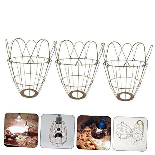 Kisangel 3Pcs Waterproof Heat-Resistant Bulb Covers for Livestock Reptiles Sturdy Light Bulb Cages Burn Protection for Chickens and Pigs