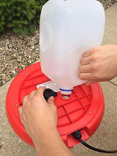 Farm Innovators 2 Pack Heated Chicken Waterer, Poultry Water Fountain, 3 Gallon - color: White, Red, size: 2 Pack