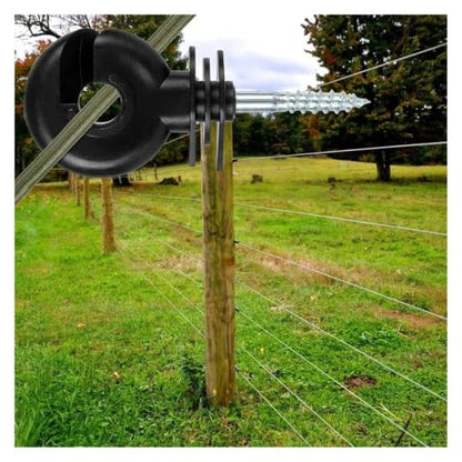 Electric Fencing Ring Insulators Garden Fencing Trellis Premium Electric Fence Insulators for Wire Connections Carbon Steel Insulator(20PCS) - size: 20PCS