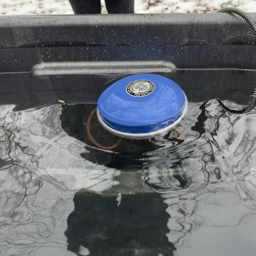 Farm Innovators Floating Tank De-Icer, 1500W Water Deicer- Ice-N-Easy Design with Thermostatically Controlled Heating for Metal Only Livestock Water Tank