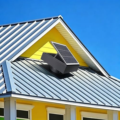 Solar Roof Vent Fan, 60W Dual Power Attic Fan with Thermostat &,A2 | 60W monocrystalline solar panel, dual power backup, 3-speed remote & 25°C auto-start, 2500m³/h high airflow, quiet <45dB - color: A2