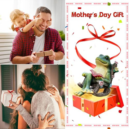 Solar Garden Statues Miniature Frog Figurine Thanksgiving Decor with Succulents and 7 LED Lights Outdoor for Patio Yard Balcony Lawn - Unique Housewarming Birthday Gifts for Women Mom Family Friends - style: frog