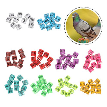 BESPORTBLE 100pcs Dove Poultry Identification Aluminum Bird Leg Bands Reusable Lightweight Chicken Foot Rings