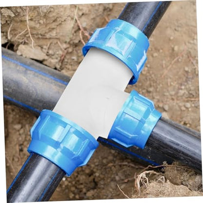 20 Pcs PVC Water Pipe Fittings Barbed Tee Connectors Elbow Adapters and Plugs for Drip Irrigation and Livestock Watering Systems