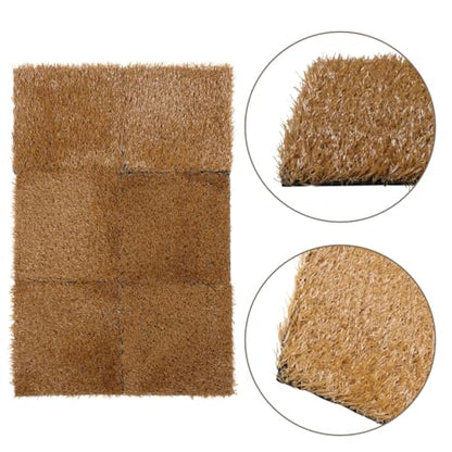 DECHOUS 6 Pack Chicken Nesting Pads Washable 12 Inch Reusable Artificial Grass Nesting Box Liners for Coop Laying Boxes, Poultry Chicken Bedding Mat