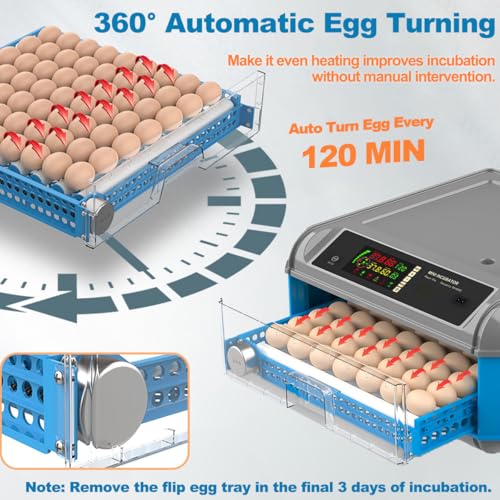 Upgraded Egg Incubator for Hatching Eggs - Chicken Egg Incubator with Automatic Egg Turning, Humidity Control, Water Adding System, Egg Candler, Ideal for Chicken, Duck, Quail Eggs (36 Eggs) - size: 36 Eggs