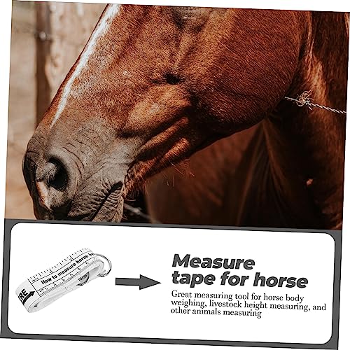 YARNOW 2.5m Horse Measuring Tape Flexible Soft Tape for Accurate Weight and Height Measurements of Livestock and Other Farm Animals