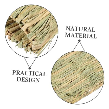Toddmomy Chicken Nesting Pad for Hens 1 Piece Straw Bedding Liner Hand-Made Mat for Chicken Coop Washable and Reusable Nest Box Mat for Egg Laying