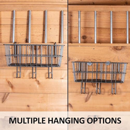 EASY-UP Pro Series Stall Basket & Tack Rack | Convenient Organizational Solution for Equestrian Equipment | Ideal for Show & Home, Holds Essential Horse Items