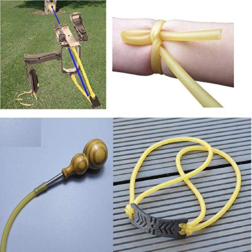 SUCOHANS Latex Tubing, 1/4" I.D. x 3/8" O.D. x 1/16" Wall/Speargun Band Slingshot Catapult Surgical Tube Rubber Hose ONE Continuous Piece - color: Natural, size: 3/8''OD 1/4''ID 33FT