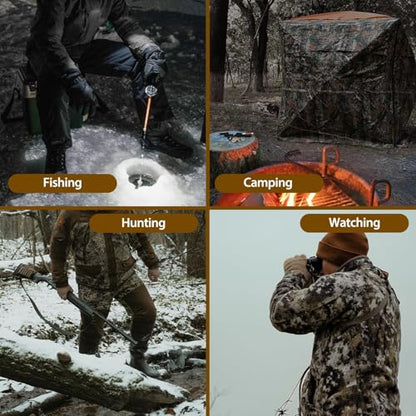 Insulated Boot Covers, 600D Durable Cold Weather Insulators with Water-Resistant PU Leather, Non-Slip Boot Covers for Hunting, Fishing, Camping, and Outdoor Activities (Next Camo) - size: Small