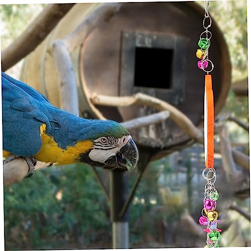 Abaodam 1pc Chicken Mirror Toy Bird Mirror Bell for Parrots Fun Plaything for Hens and Coop Pet Cage Accessory