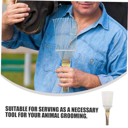 Levemolo 2pcs Horse Grooming Comb Sheep Grooming Rake Horsehair Brush for Livestock Hair Removal