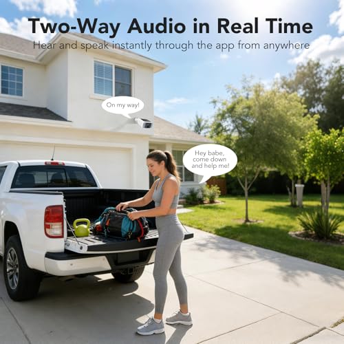 GNCC Solar Security Camera Wireless Outdoor, 2.4GHz & 5GHz WiFi, 4MP Color Night Vision, AI Human Detection, Two-Way Audio, IP65 Waterproof, SD/Cloud Storage for Driveway, Yard & Home Security