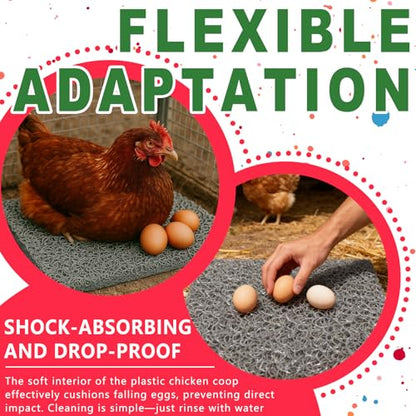 6 Pack Nesting Pads for Chicken Coop, Chicken Nesting Pads 10×10 Inch, Chicken Laying Mats, Washable & Reusable Nesting Box Liners for Chickens Coop (10” x 10”)